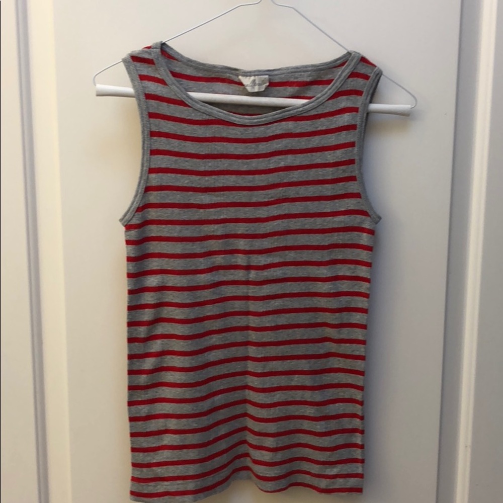 Grey/red tank from Madewell